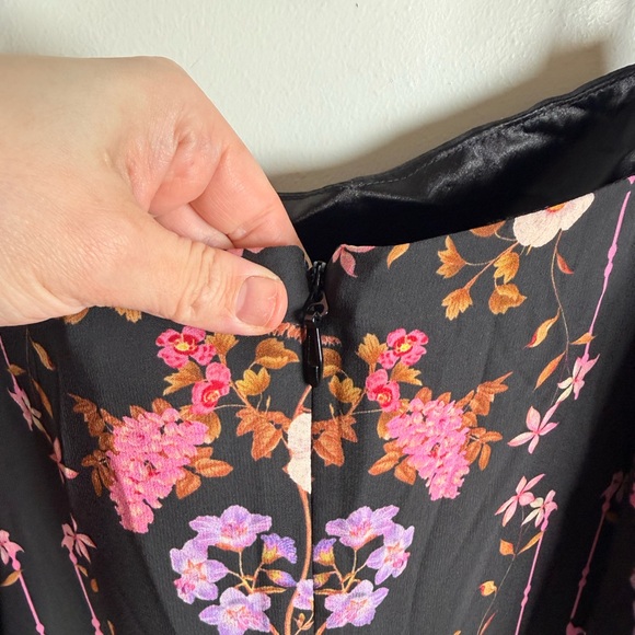 City Chic Black Floral Maxi Dress with Smocked Panels - Picture 7 of 10